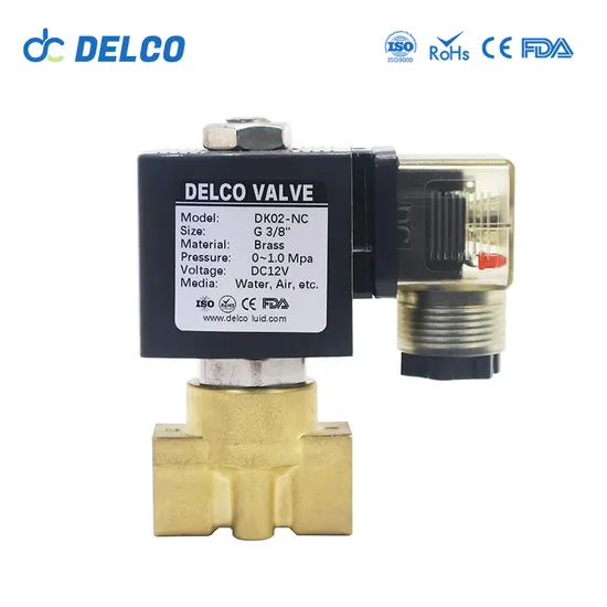 DELCO 24VAC Direct Acting Diaphragm Brass Solenoid Valve for Water Gas Oil